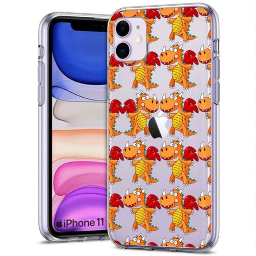 Thin Gel Design Phone Case Apple iPhone 11,Crazy Dragon Dragon Crazy One Print - Picture 1 of 4