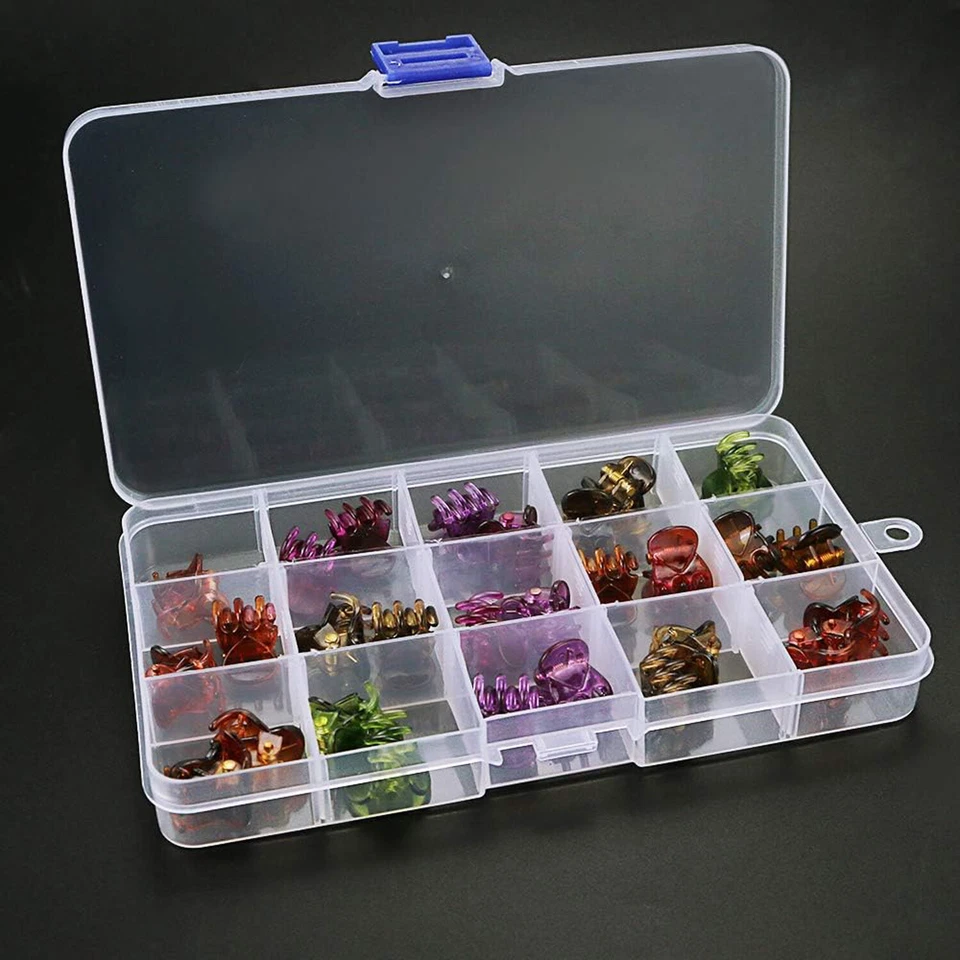 2-32PC Clear Jewelry Box Plastic Bead Storage Craft Container Earrings Organizer - Image 3 of 4