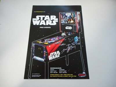 Flyer für Stern Flipper Pinball Star Wars Pro