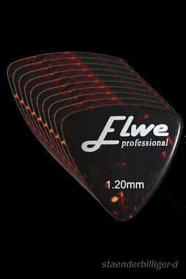 ELWE 10 Plektren Dreieck, Stärke 1,20 Picks Plektron Plektrum Pleks Zelluloid