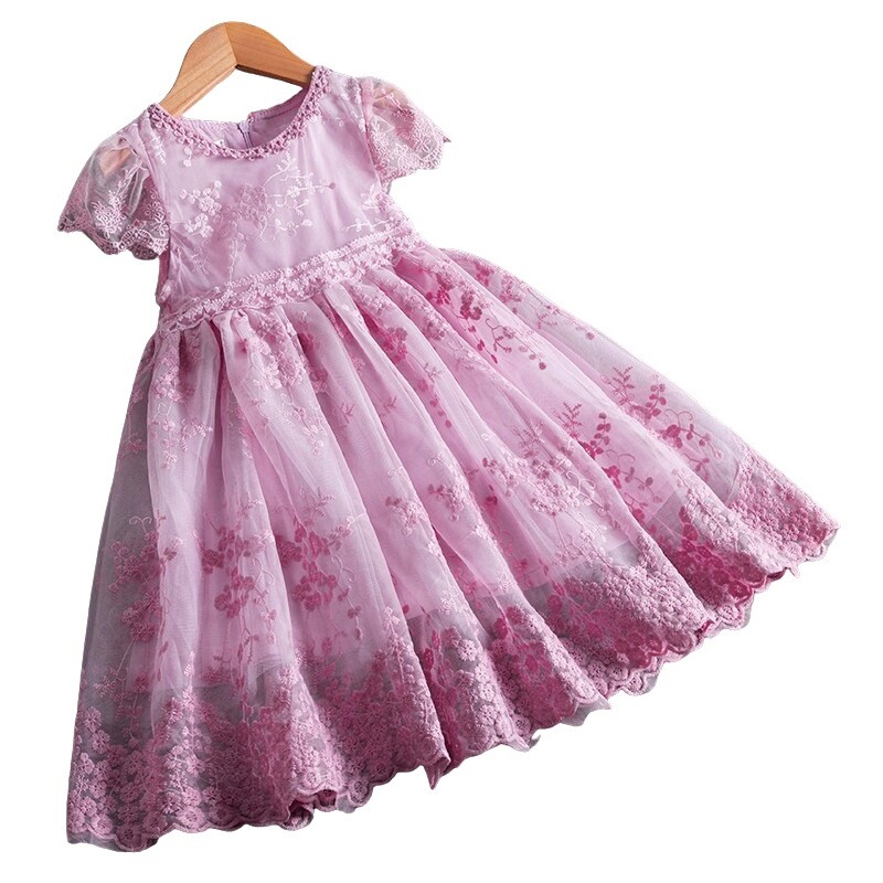 Niña Vestido Bordado De Encaje Princesa Ceremonia Fiesta 3-7 Años Tutu