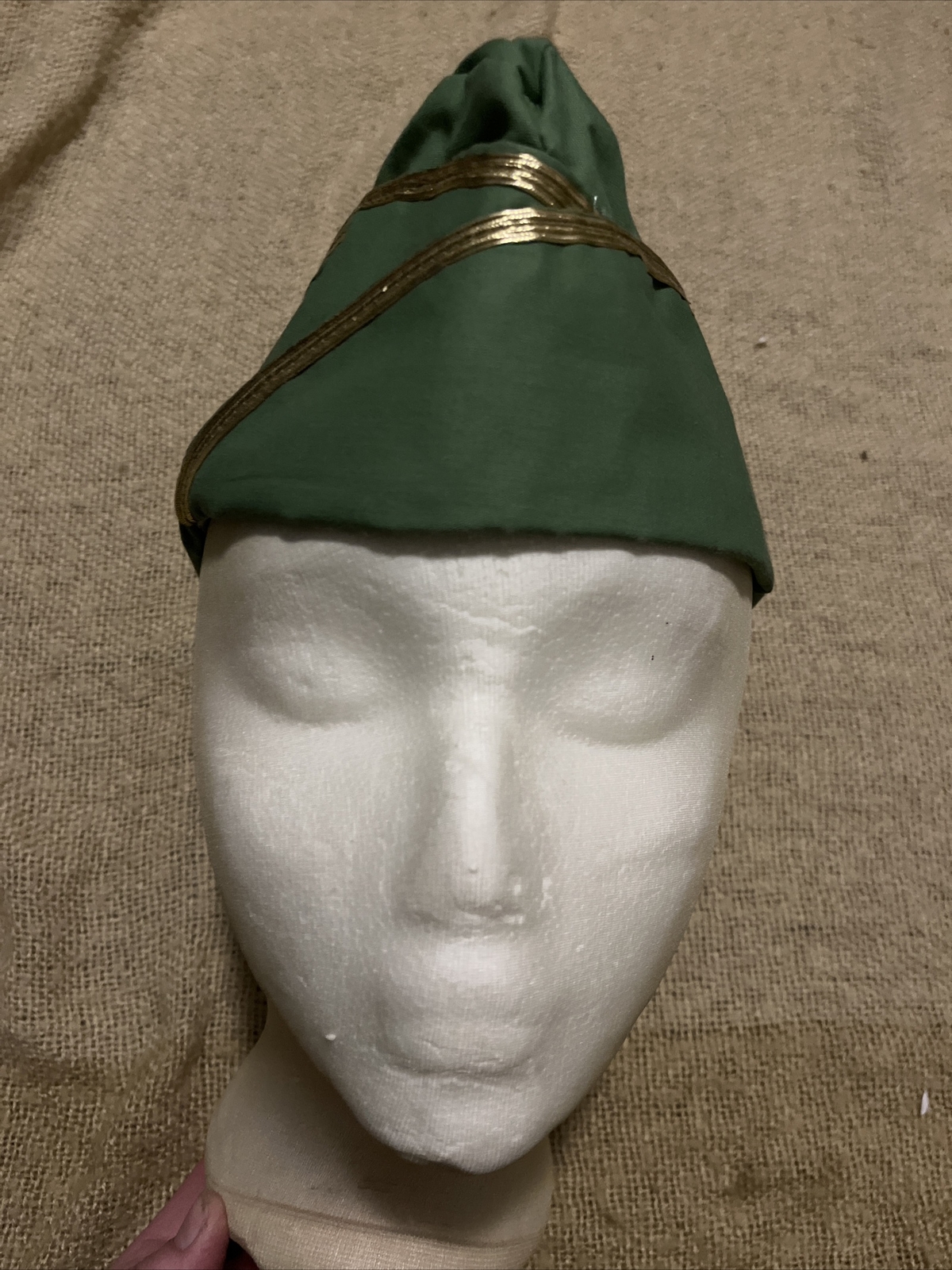 Costume assistente di volo vintage donna busta cappello pony express creazioni verde