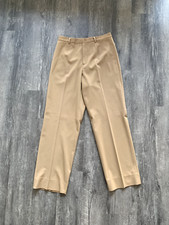 VINTAGE 90S RAFAELLA TAN BEIGE STRAIGHT LEG ANKLE LENGTH TROUSERS SIZE 8