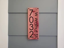 Modern House Address Sign Street Number Name Plaque Home Custom Carved Wood