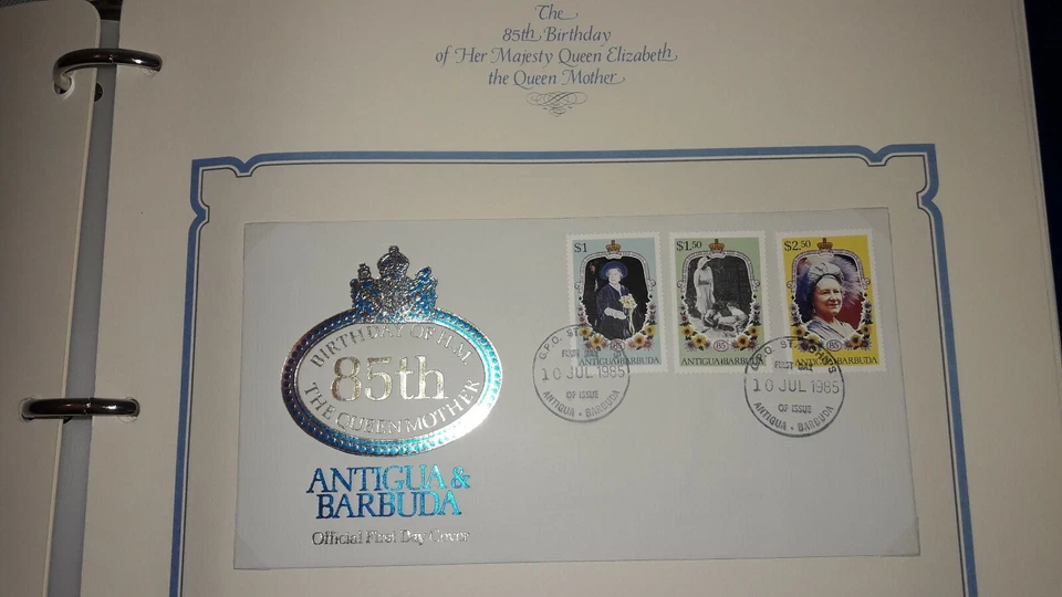 Queen Elizabeth 85th Birthday Stamp Album, First Day of Issues, British Empire - Image 2 of 4