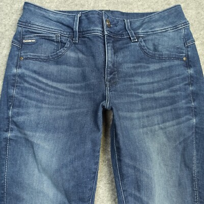 G-Star RAW Lynn-Mid-Skinny Damen Jeans W30 L32 (Etikett: W31) Blau Slim Stretch