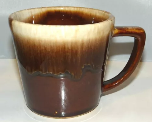 Kathy Kale Brown Drip D Handle Coffee Cup Mug Vintage 1960s