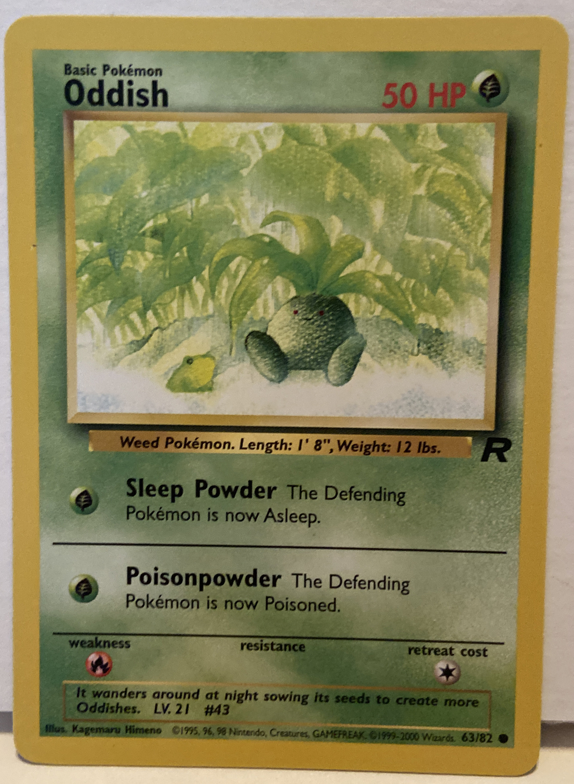 Oddish 63/82 - Team Rocket - Pokemon Card - Near Mint (NM)