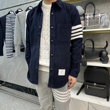 Thom Browne Men/women's New Classic Four-bar Jacket Shirt Lapel Cardigan