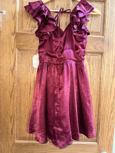 Altard State Sylvia Kleid burgunderrot Medium Whimsigoth Flatterärmel Mini neu neu mit Etikett - Bild 2 von 13