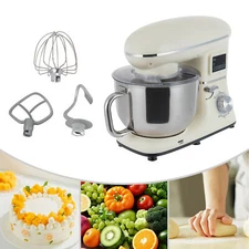 Electric Food Mixer 6+1 Speed 6.5Qt Electric Dough Mixer Processor Timing 1350W