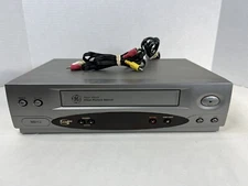 GE VG4054 Four Head VHS VCR+Plus Player/Recorder Tested No Remote