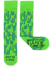 FREAKER Feet -  Unisex Fun Colorful Cotton Crew Socks Cactus - Don't Be a Prick 