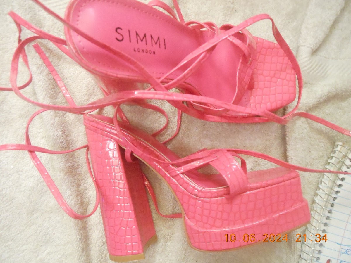 SIMMI LONDON LACE-UP PLATFORM HEELS 6