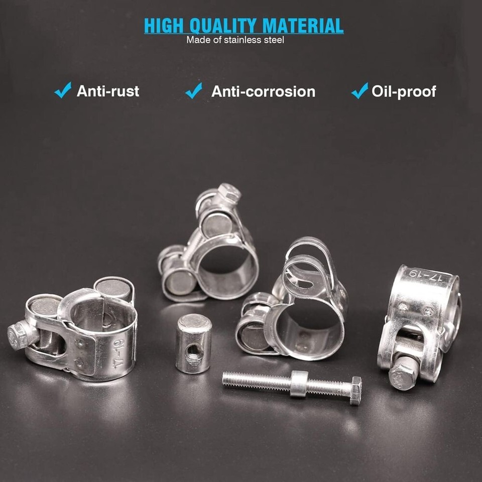 1-3/4 In. To 1-15/16 In. OD Range T-Bolt Hose Clamp, Stainless Steel Band, Bolt And Nut - Foto 9