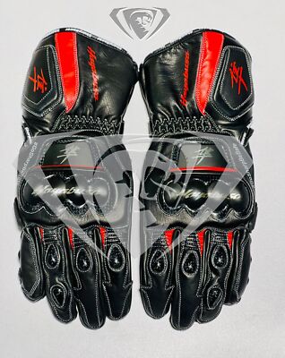 Suzuki Hayabusa Motorcycle Motorbike Racing Leather Gloves