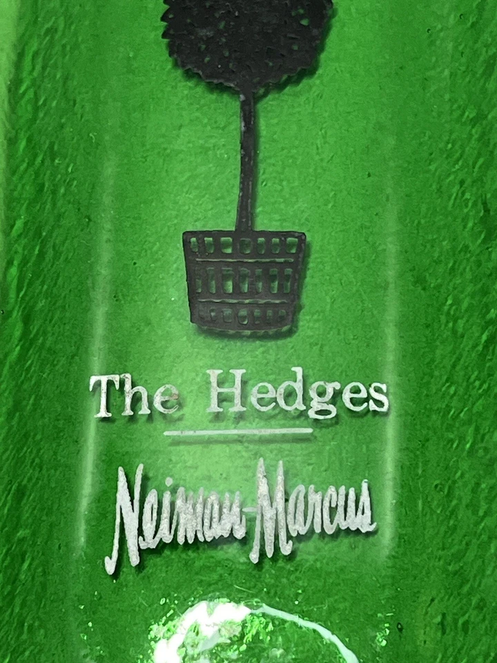 Vintage Neiman Marcus The Hedges Green Glass Coin Dish / Trinket Ashtray - Image 2 of 4