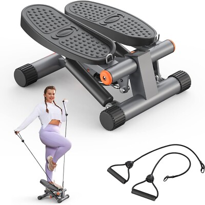 Stair Stepper with Resistance Bands, 300LBS Loading Capacity, with LCD Monitor
