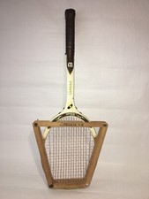 vintage wilson strata bow lancer tennis racket With Protective Cover Wood