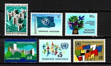 UNITED NATIONS VIENNA, SCOTT # 1-6, COMPLETE MNH SET OF 6 STAMPS YEAR 1979
