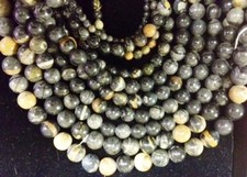 TWO 2 16" Strands Natural PICASSO JASPER  Grey, Black, Brown, White