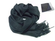 Sciarpa lana cachemire tinta unita blu nera grigia uomo donna cashmere mad italy