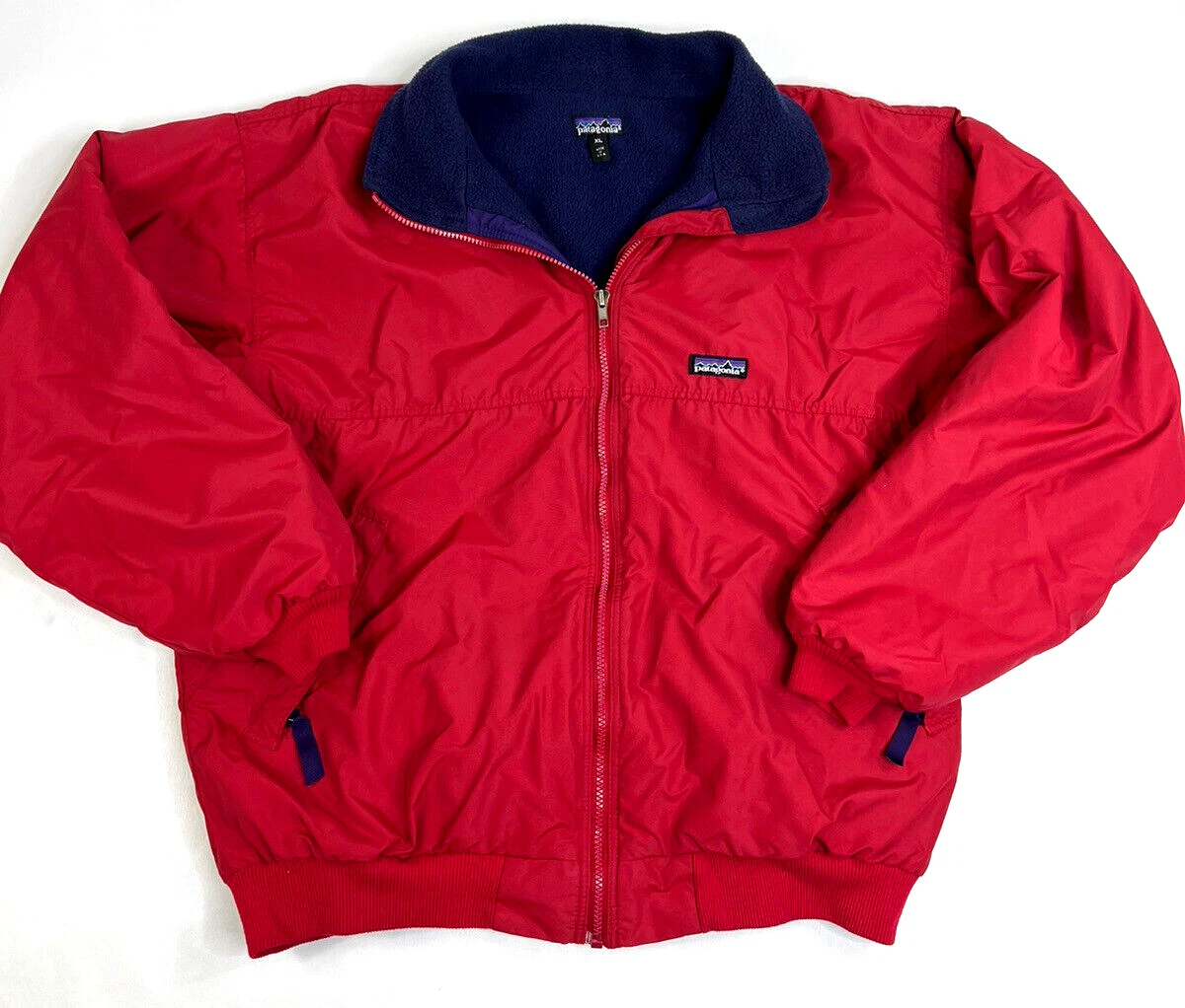 Vintage Patagonia Shelled Synchilla Jacket Made in USA Size XL Red Fleece  28131