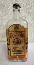 Antique Gordon's Dry Gin Glass Bottle