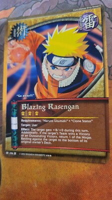 Naruto CCG Blazing Rasengan 296 Super Rare 1st Edition The Chosen Foil NM