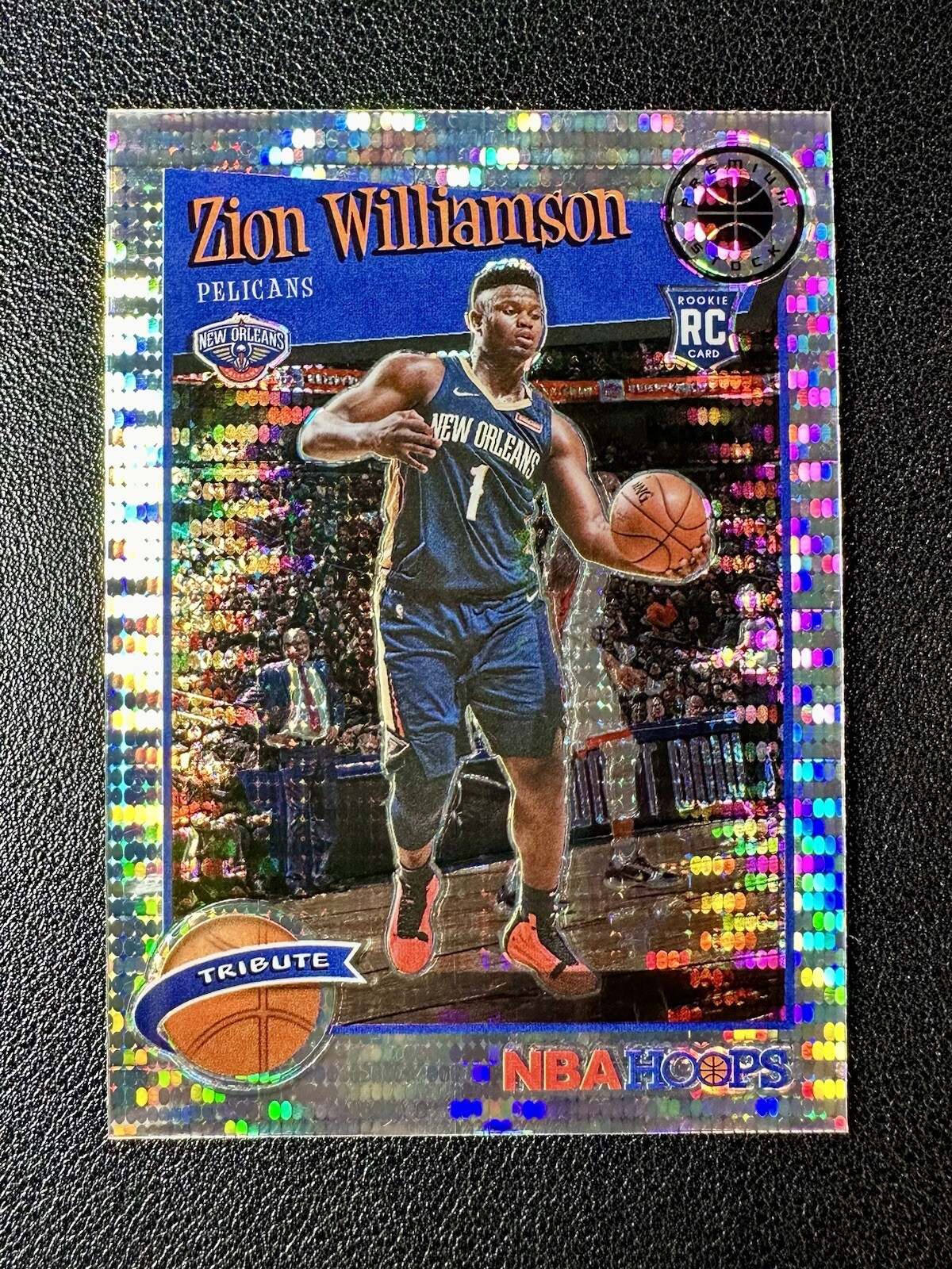 2019-20 NBA Hoops Premium Stock Pulsar Prizm  Zion Williamson Rookie RC #296