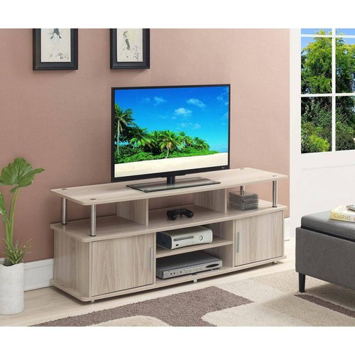 Convenience Concepts 22"x59" TV Stand w/ Storage Door Particle Board Ice White - Picture 5 of 7