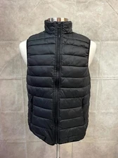 True Rock Men's Black Zipper Front Sleeveless Water Resistant Vest Size S Small