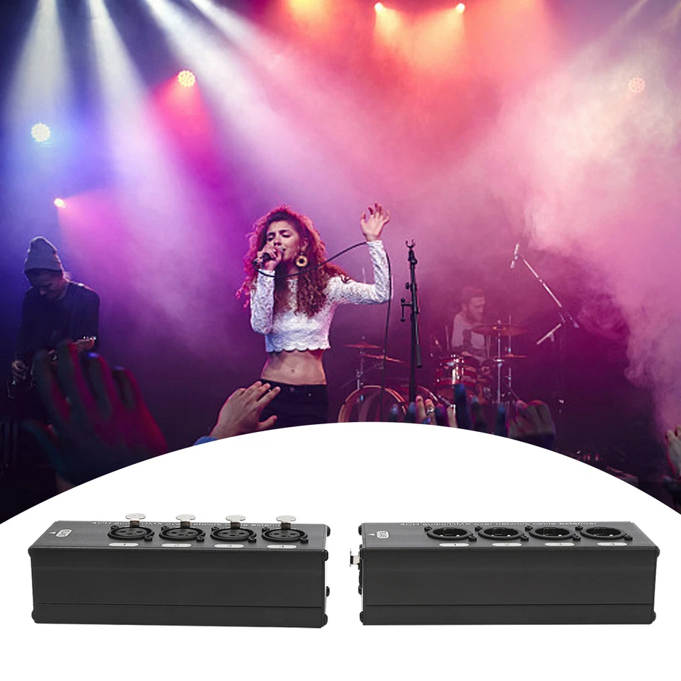 Extensor de transmisión de cable de red de 4 canales y 2 piezas Sub Snake Box Extender Foto 4 de 4