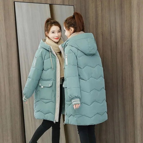 Winter Women Long Parka Jacket Hooded Thick Overcoat Warm Puffer Coat Outerwear - Picture 32 of 38