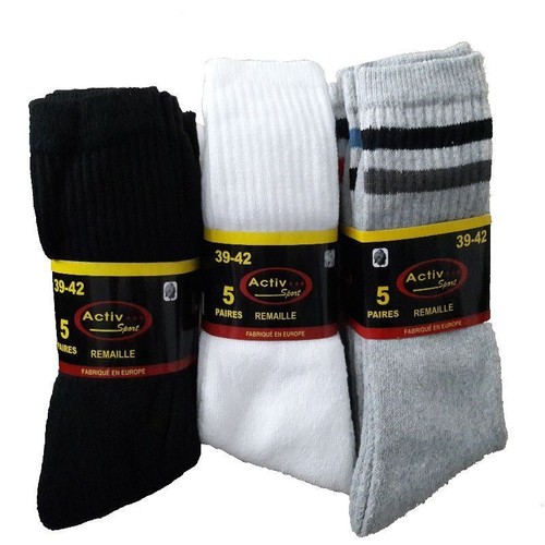 Chaussettes de 10 a 70 paires uni Noir, Blanc ou Gris pour homme ou femme - Imagen 23 de 99