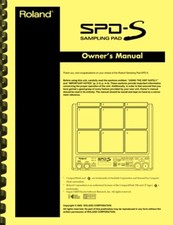 Roland SPD-S Sampling Pad OWNER'S MANUAL
