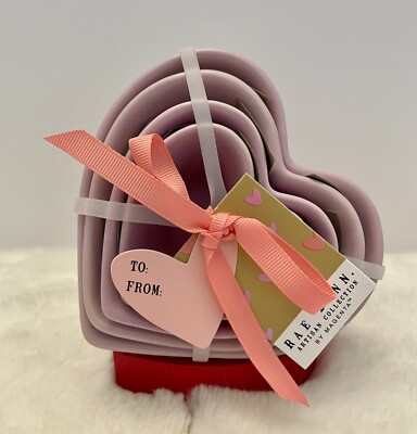 #ad Rae Dunn Valentines Lavender Hearts Measuring Cups $45.00