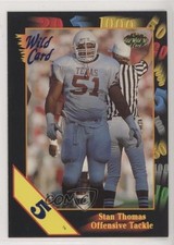 1991 Wild Card Draft 5 Stripe Stan Thomas #70 Rookie RC 0b5. rookie card picture