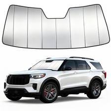 Windshield Sun Shade Custom Fit for Ford Explorer 2020-2024, Accordion Foldin...