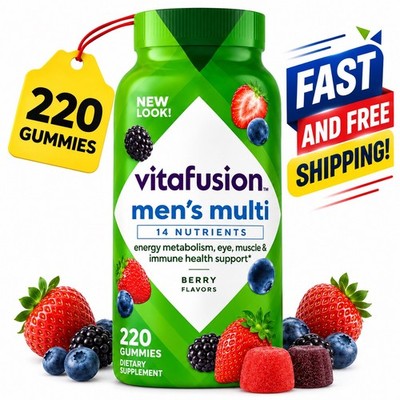 Vitafusion Mens Gummy Multivitamin 220 Ct | Daily Mens Vitamin Support
