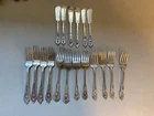 Vintage 71 Piece Set Wallace Rose Point .925 Sterling Silver Flatware 105 Ounces