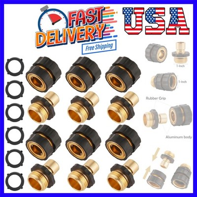 6 Set Quick Connect Hose Fittings for Garden Hose Quick Connector with Gasket...