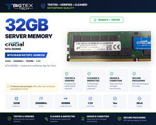 Micron 32GB DDR4-2666 PC4-21300 ECC RDIMM Server Memory MTA36ASF4G72PZ-2G6B2QI