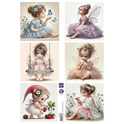 Marianne Design A4 Cardtoppers Sheet - Sweet Fairies by Fairybells FB2501