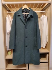 ZARA MANTEL JACKE Mantel GROSSE FLASCHENGRÜN GEKNÖPFT LANG WOLLMISCHUNG DAMEN