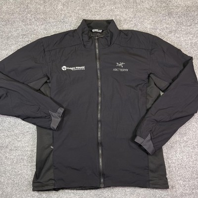 Arc'teryx Jacket Mens Large Black Atom LT Insulated Full Zip Knight Piesold Logo