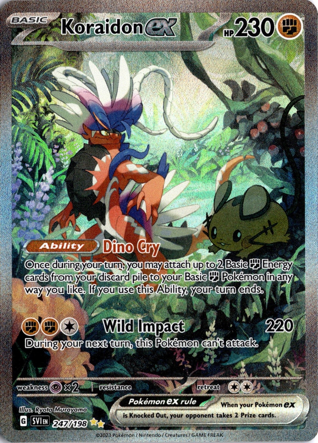 Koraidon ex Special Illustration Rare SV01: Scarlet & Violet Base Set 247/198 NM