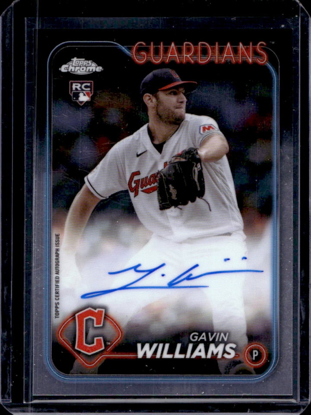 2024 Topps Chrome Gavin Williams Rookie Auto RC Rookie #RA-GW Guardians