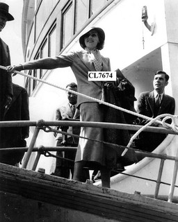 Greta Garbo on the Ship the Annie Johnson Arrived in New York from Sweden Photo