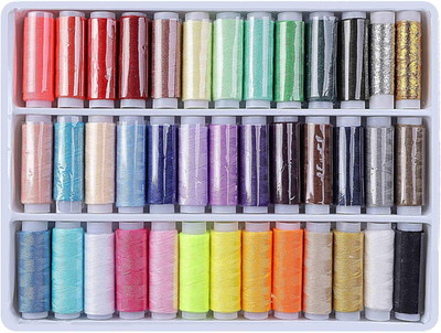 Nähgarn Set Nähmaschinengarn von Polyester Multi Farben zum Quilten Stitching Ha